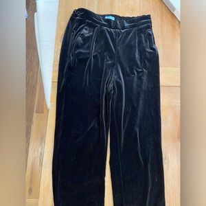 Velvet black straight leg pants. 30 inch inseam